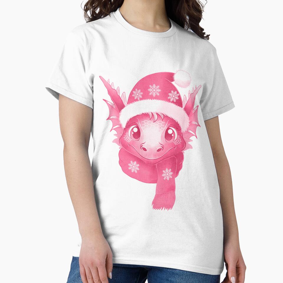 Christmas pink dragon by AngeMNunez