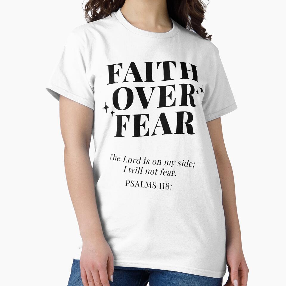 Faith Over Fear (Black) by NesaArtSpace