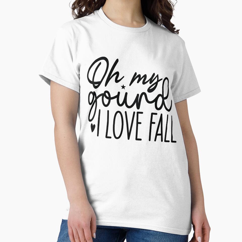 Oh My Gourd I Love Fall - Cute Autumn Season Retro Vintage Aesthetic Pumpkin Patch Leaves Gift by FuzionRaptor