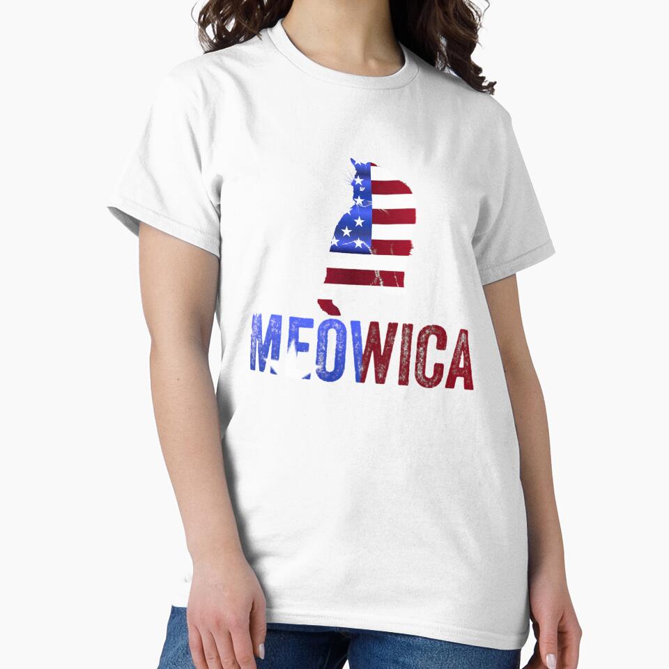Meowica Happy Fourth Of July Independence Day on black background by UncleStuScience