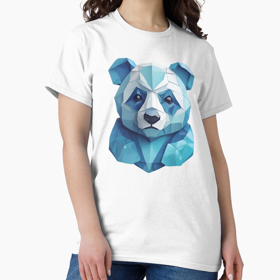 Cute Blue Geometric Panda by pUNKnown