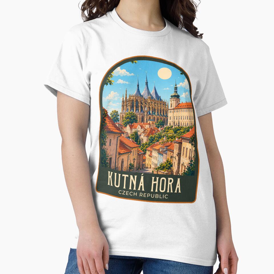 Kutná Hora Vintage Travel Illustration by HomeLivingCo