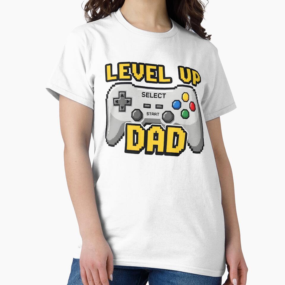Level Up Dad Retro Gaming 8-Bit Pixel Controller by fawzimorsy