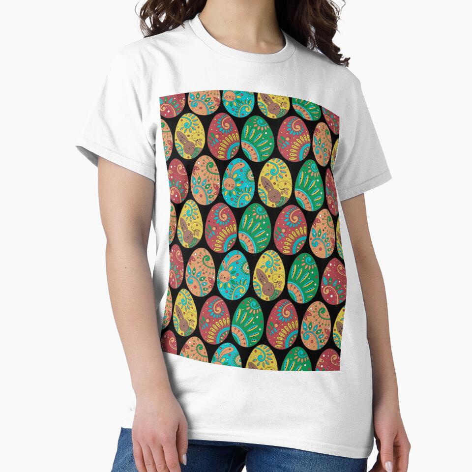 Easter Eggs bright,vibrant trendy art pattern by cutecrazytshirt