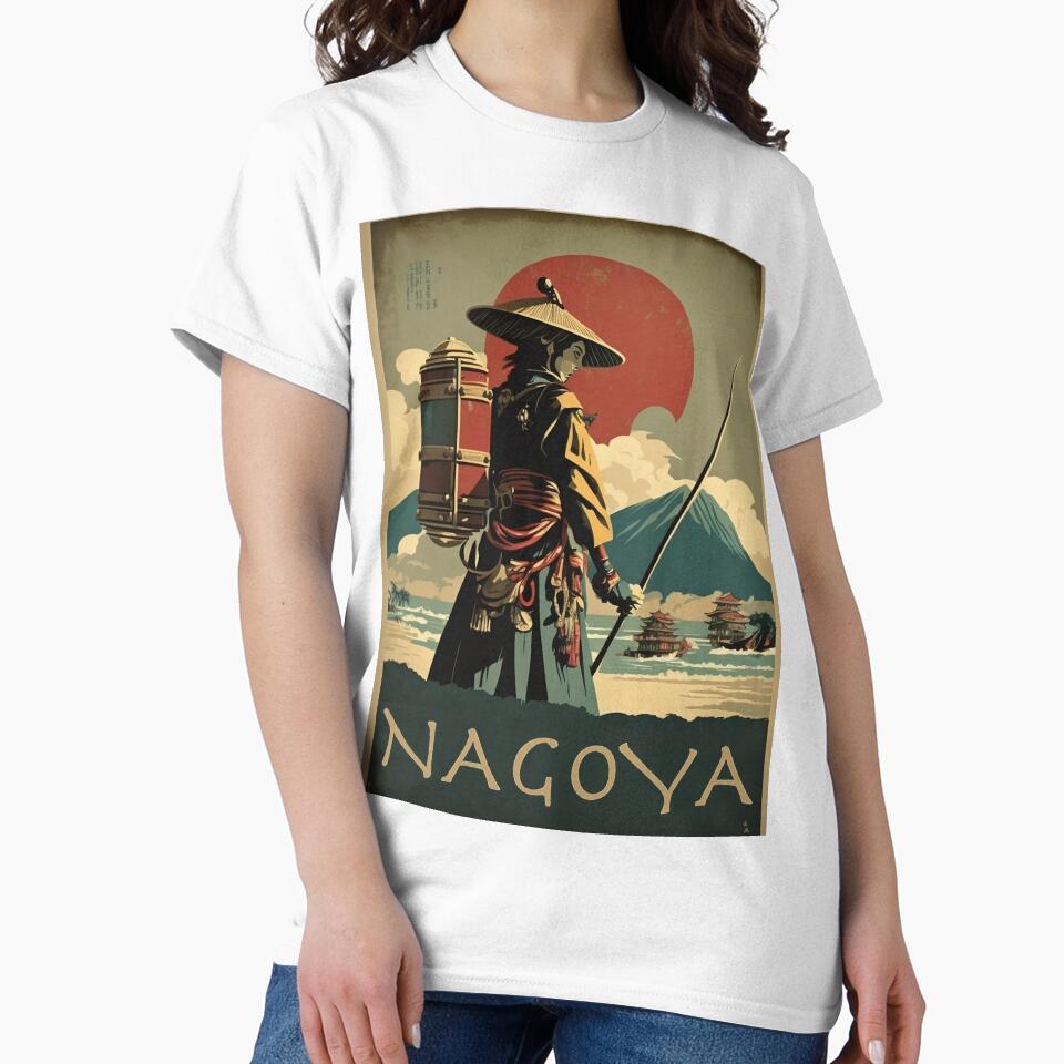 Nagoya Samurai Vintage Travel Art Poster by OldTravelArt
