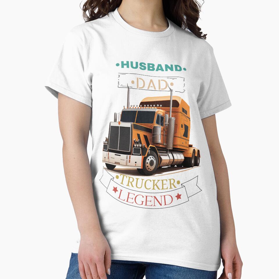 Husband Dad Trucker Legend Truck Driver Legend by Bird-Forest