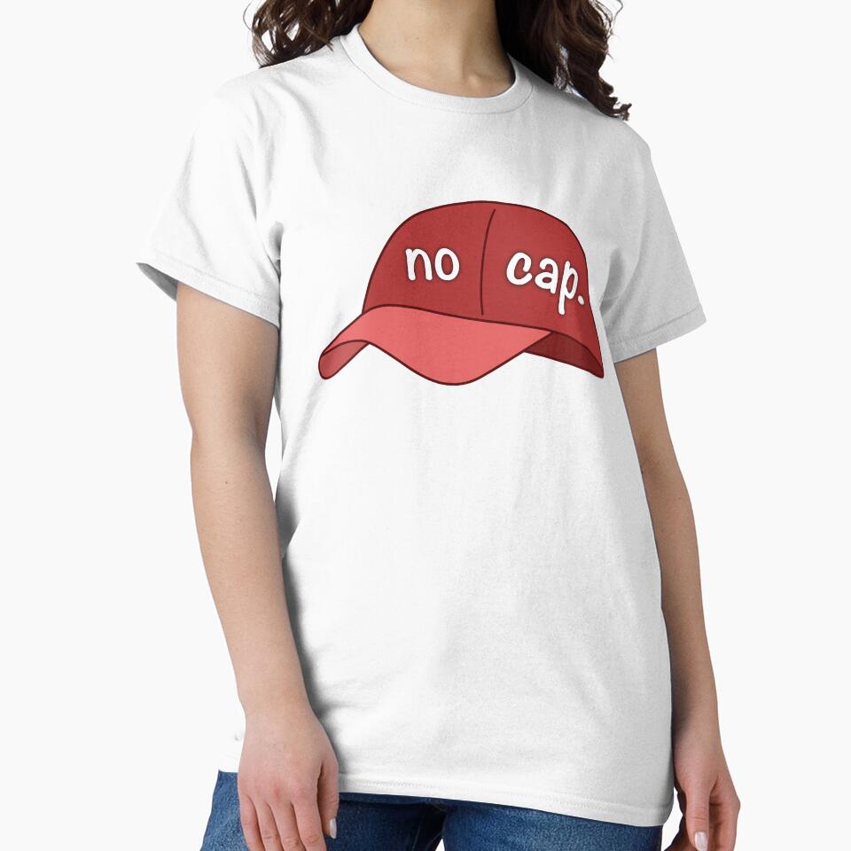No Cap Gen Z Funny Slang Sticker Red No Outline by Splash-of-Ink