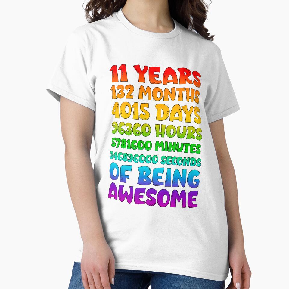 Fun 11th Birthday Gift - 11 Years 132 Months 4015 Days – Kids Birthday Design by Sun Sand & Sea Art