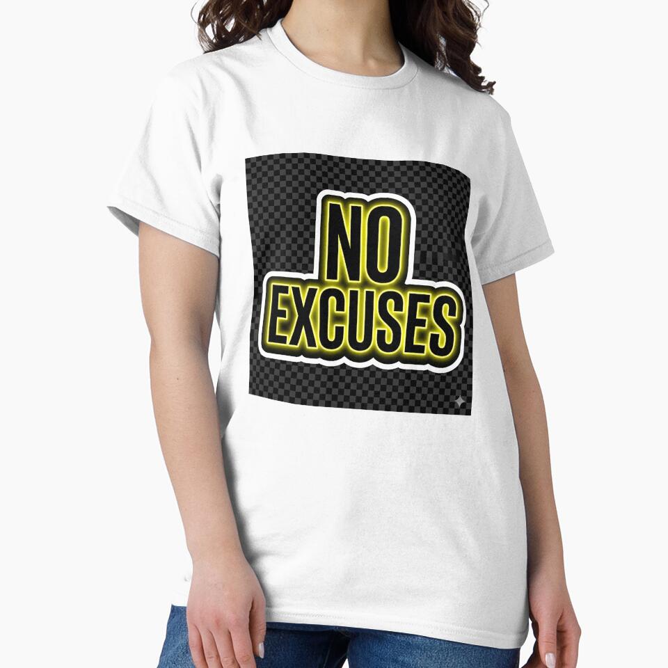 No Excuses – Bold Motivation Sticker by ArtNestStudio24
