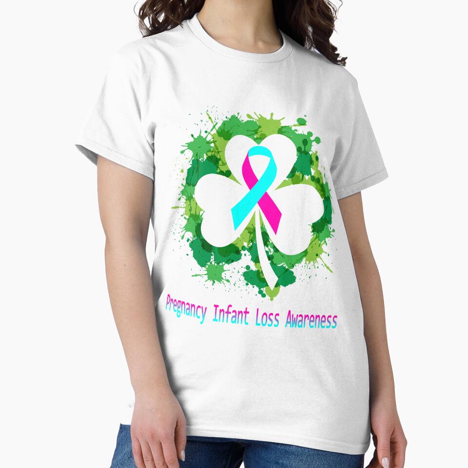 Pregnancy Infant Loss Awareness Clover Ribbon Happy Patricks Day Support Pregnancy Infant Loss Warrior Gifts by Tammyilaria