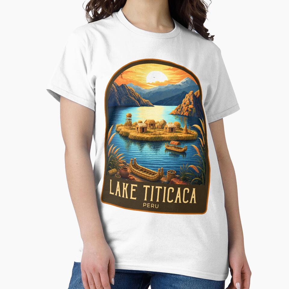 Lake Titicaca Vintage Travel Illustration by HomeLivingCo