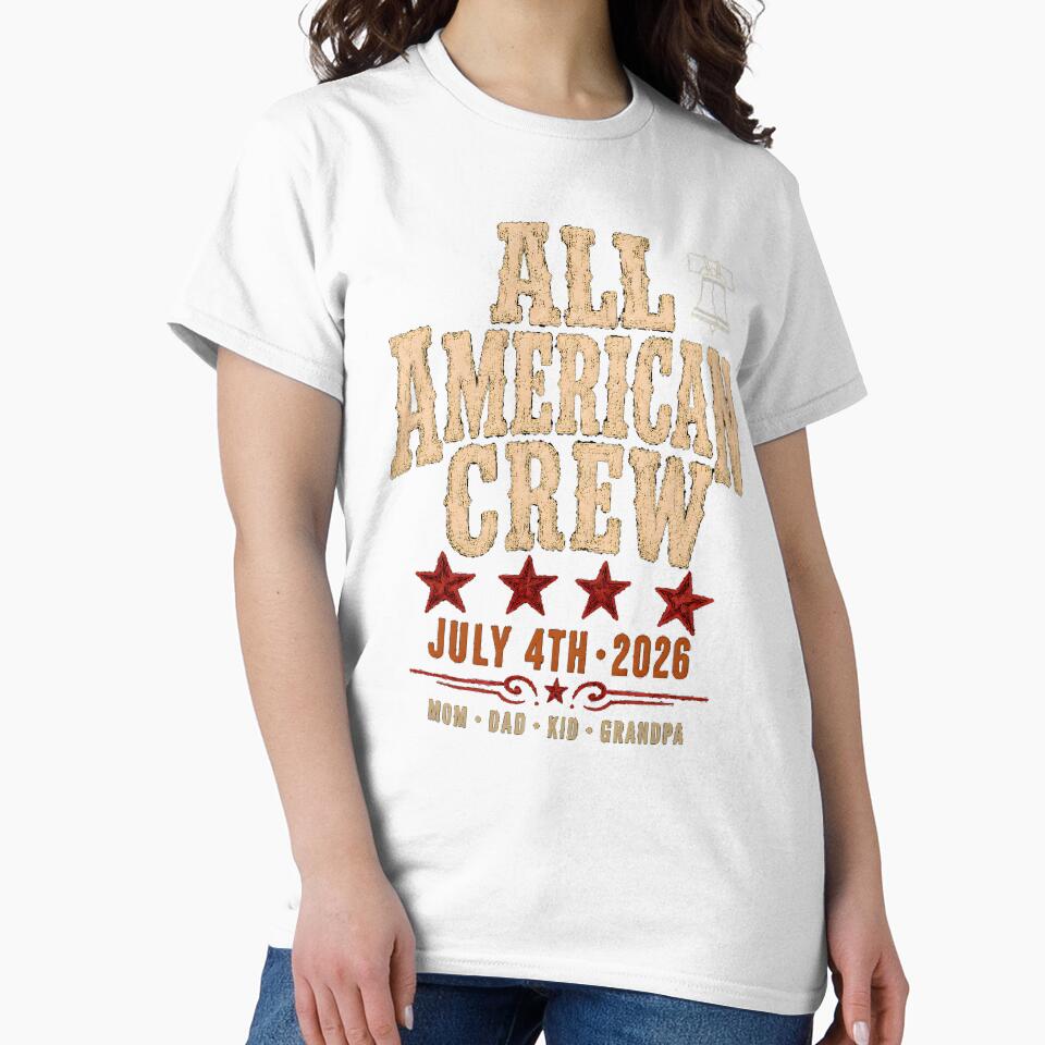 Matching Family 4th of July Shirts 2026 - All American Crew Mom Dad Kid Grandpa by Gabmod14
