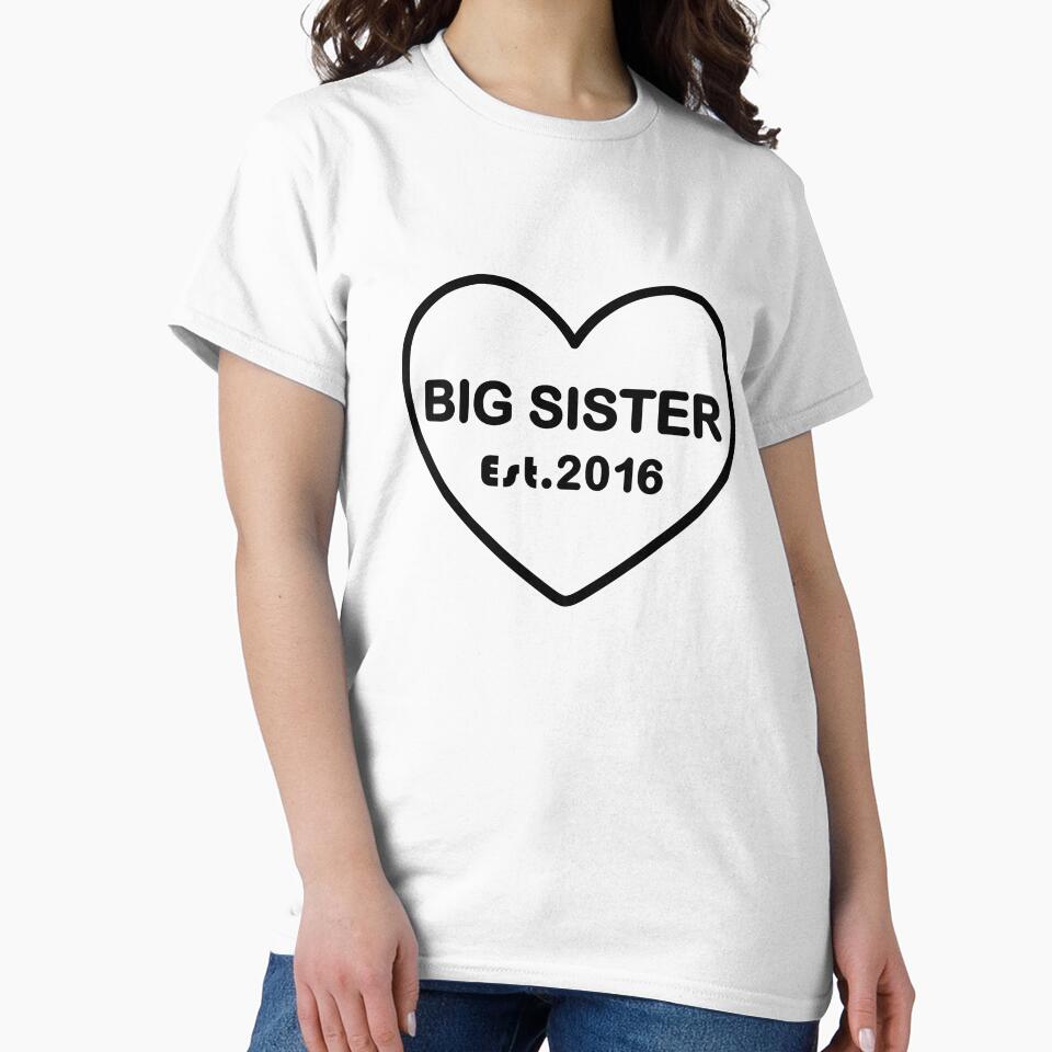 Big Sister Est. 2016 – Minimal Typography Family Design by ColorNestStudio
