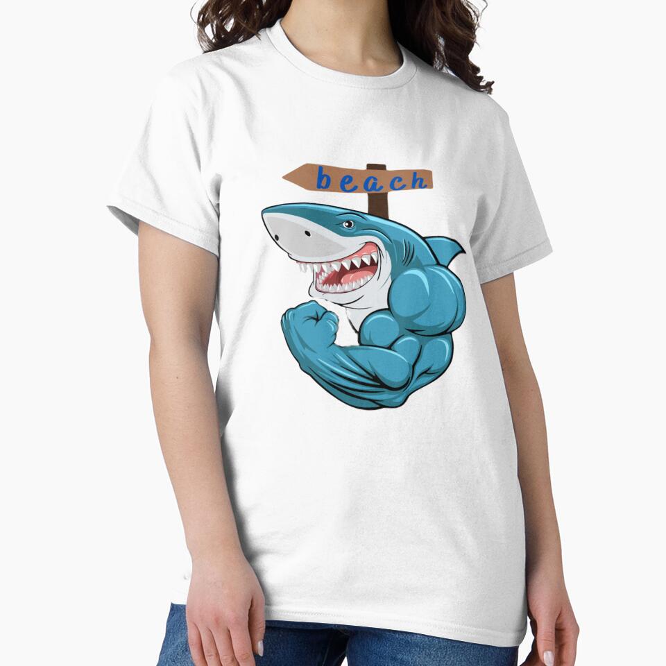 Beach,sea,shark,summer by grickodd