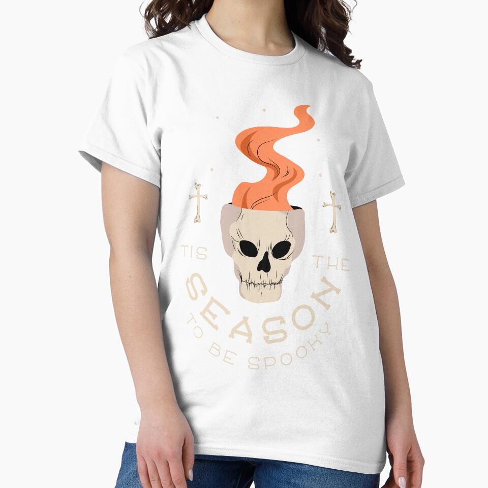 Tis The Season To Be Spooky - Halloween Skull by MnEmzStudio