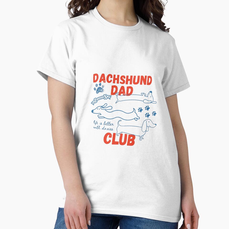 Dachshund Dad Club Funny Dog Lover Gift by HBDStudio