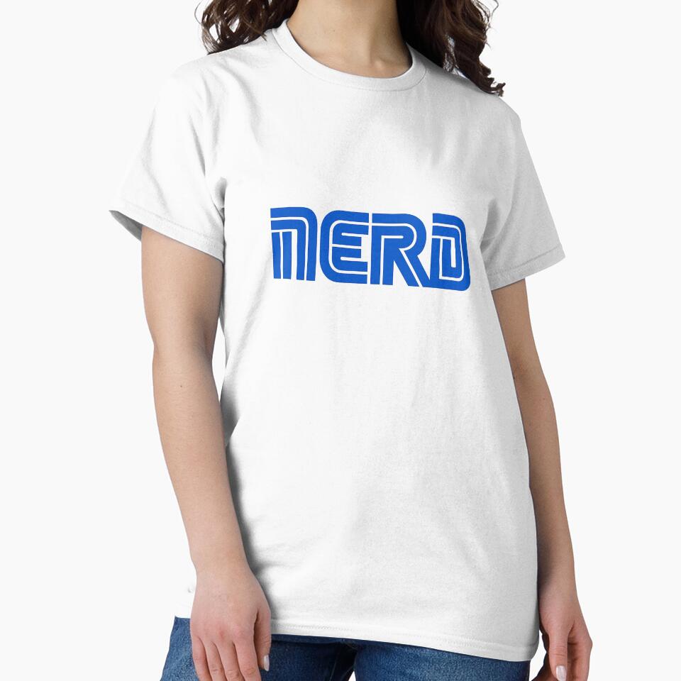 Nerd Minimalist Typography Shirt | Funny Geek Graphic Tee | Blue Text Design by GarnerSupplyCo