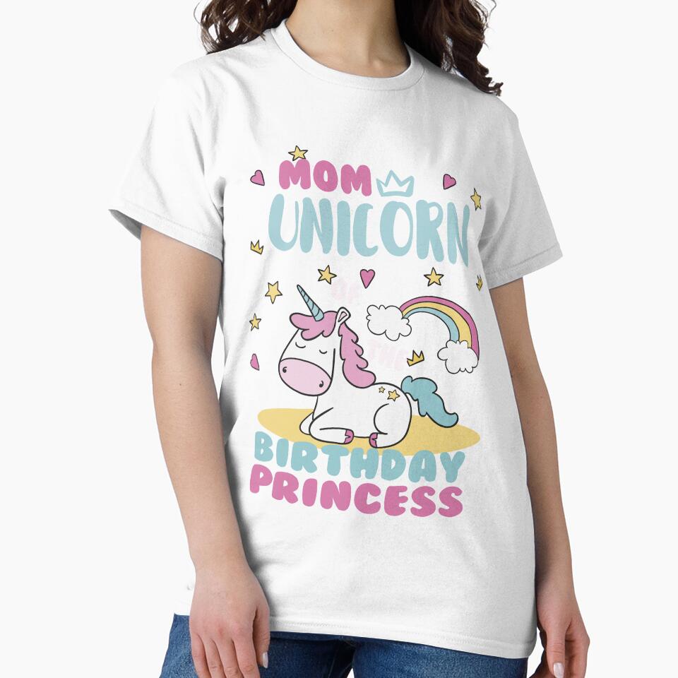 Mom of the Birthday Princess Unicorn Girl by binly123