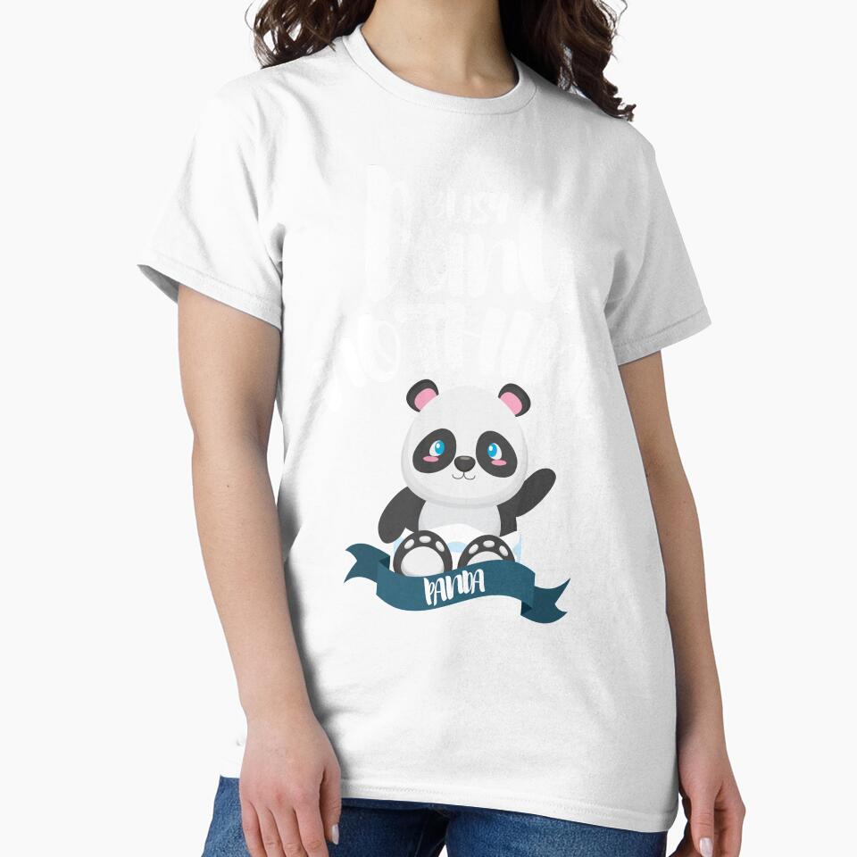 busy doing nothing panda t-shirt by Perfectstyles