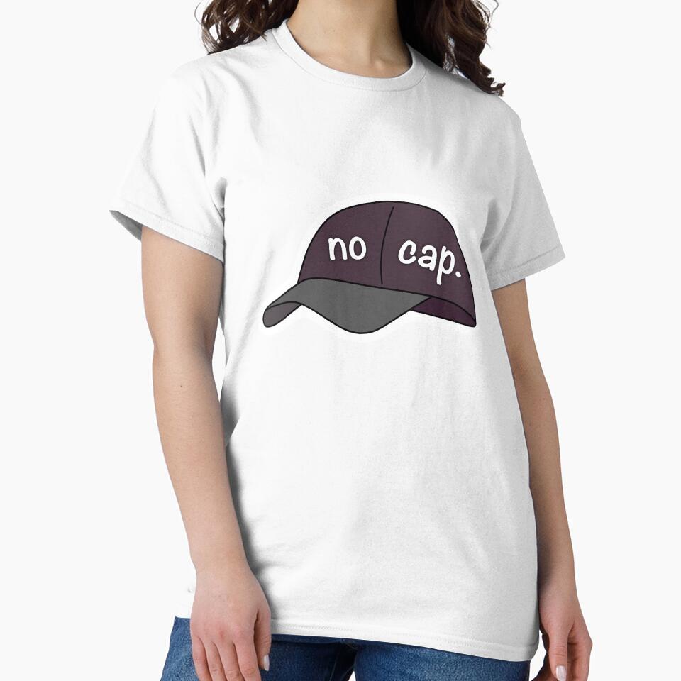 No Cap Gen Z Funny Slang Sticker Grey by Splash-of-Ink