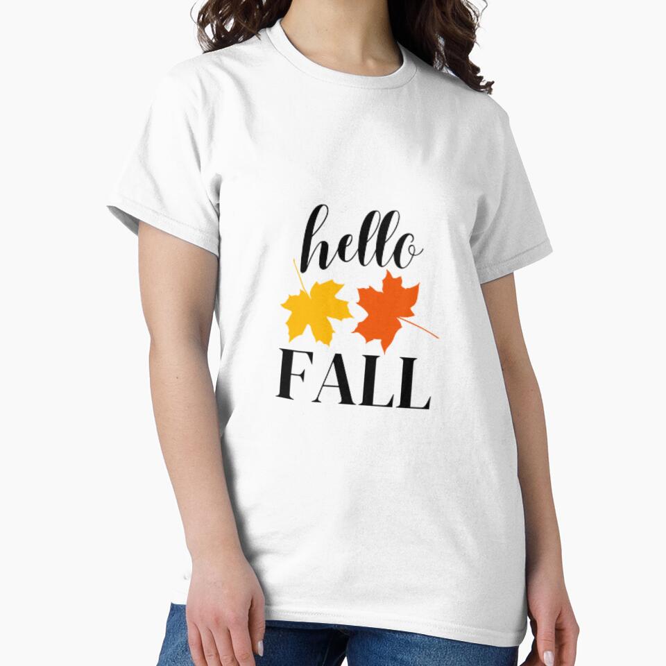 Hello Fall with Leaves by ChristinesCo
