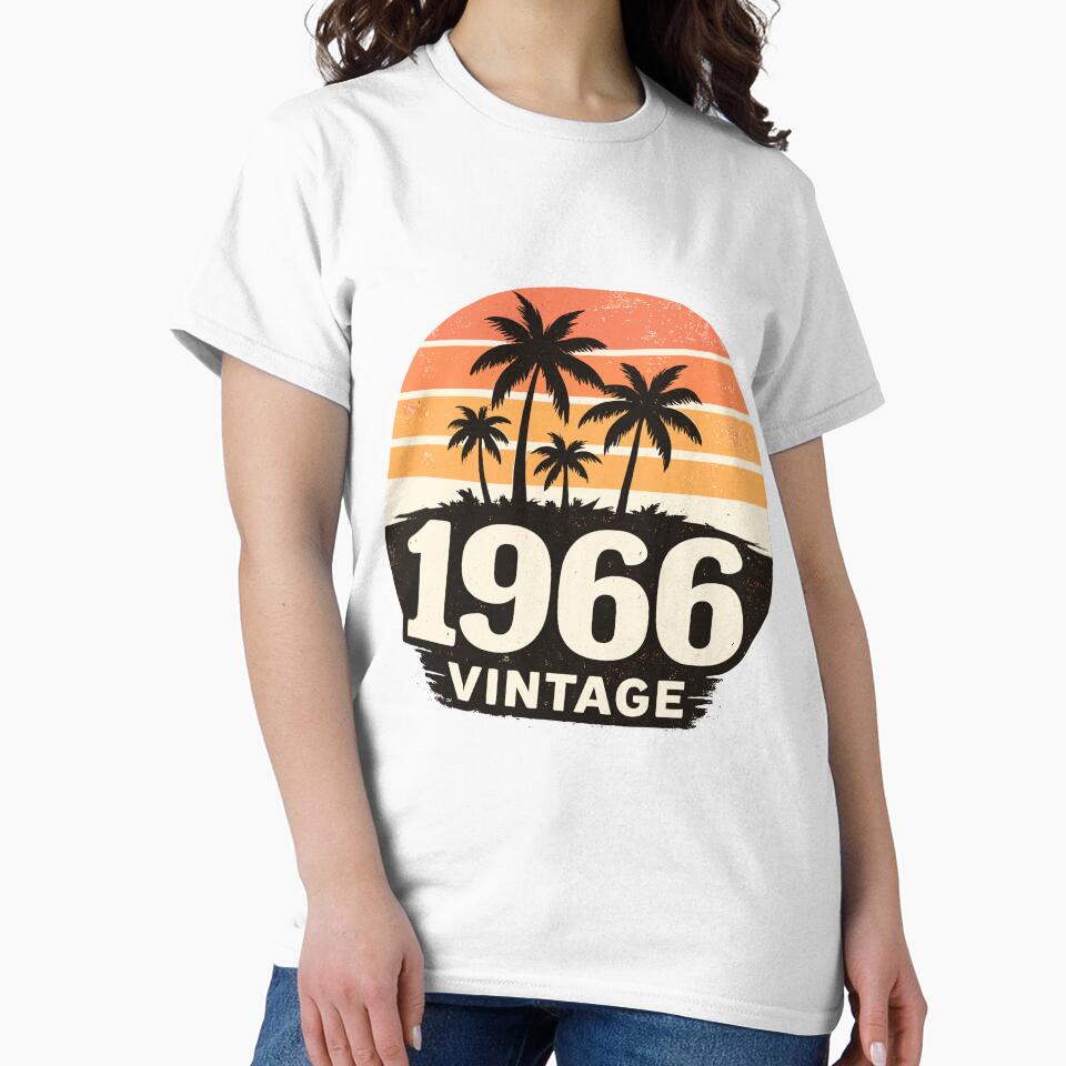 1966 Vintage Birthday Palm Trees Sunset by Svenniibee