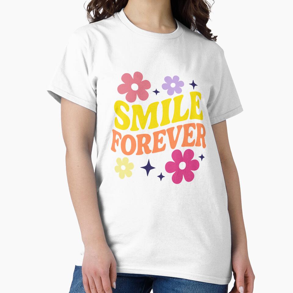 Smile Forever – Retro Positive Quote Design by GinColorist