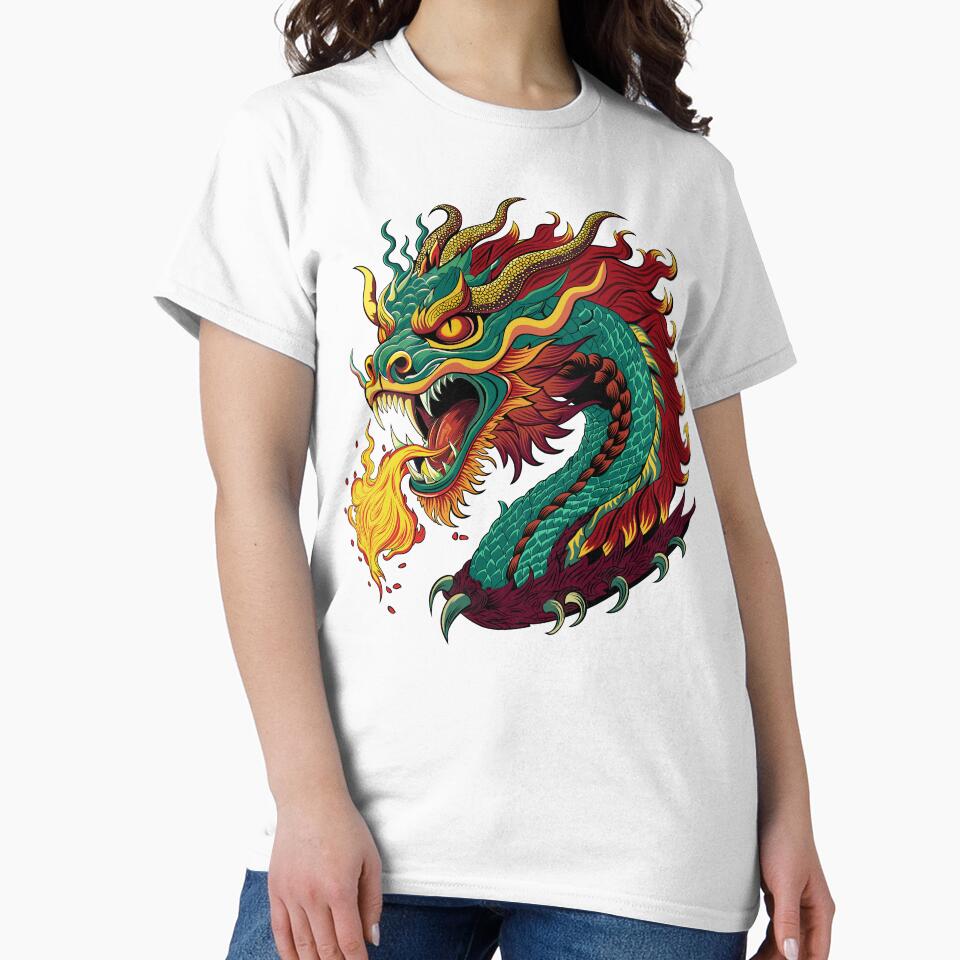 Japanese Fantasy Flame Fire Breathing Dragon by FemmePod