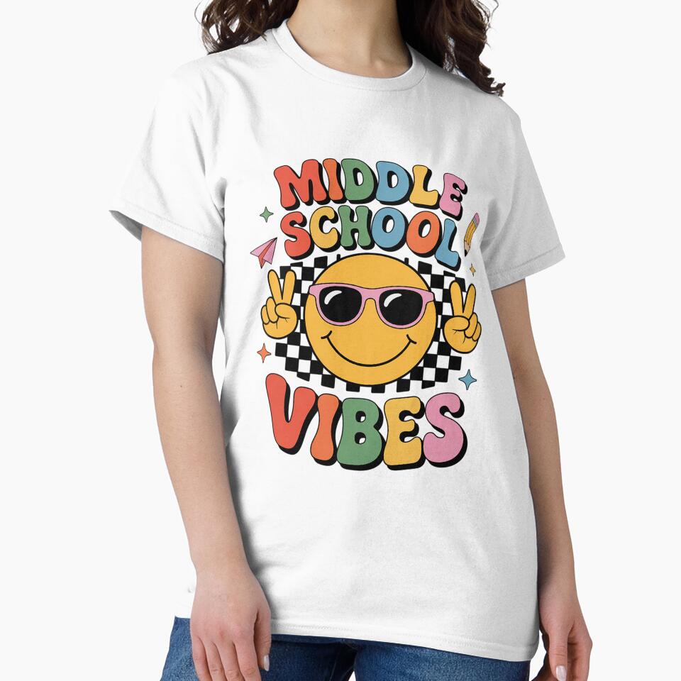 Middle School Vibes Back to School Middle School Teacher by fferomananul