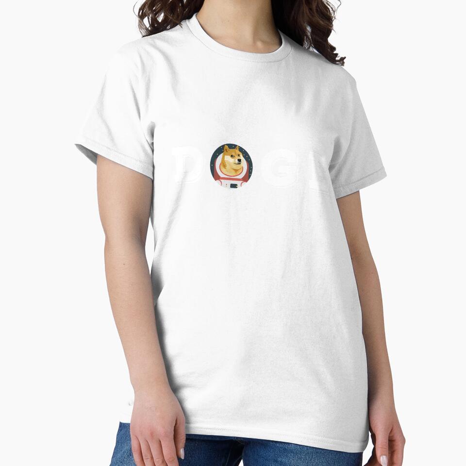 Dogecoin HODL Doge To the Moon Crypto Meme T-Shirt by Yooshirt Collection