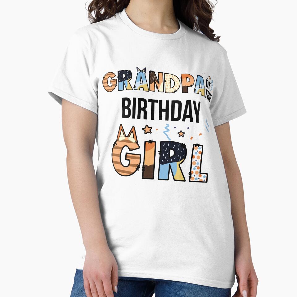 Grandpa Of The Birthday Girl Party Blue Dog Lover Matching by PartyFam