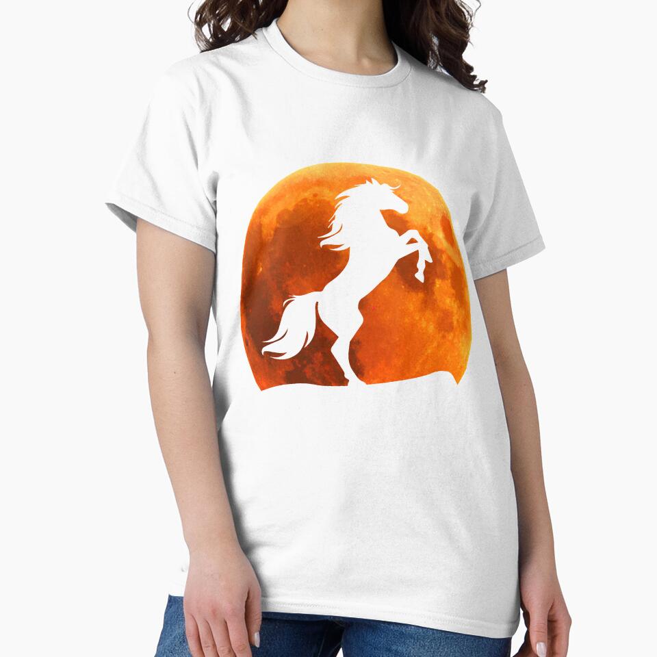 horse animal Silhouette in moon gift by alaechamlal