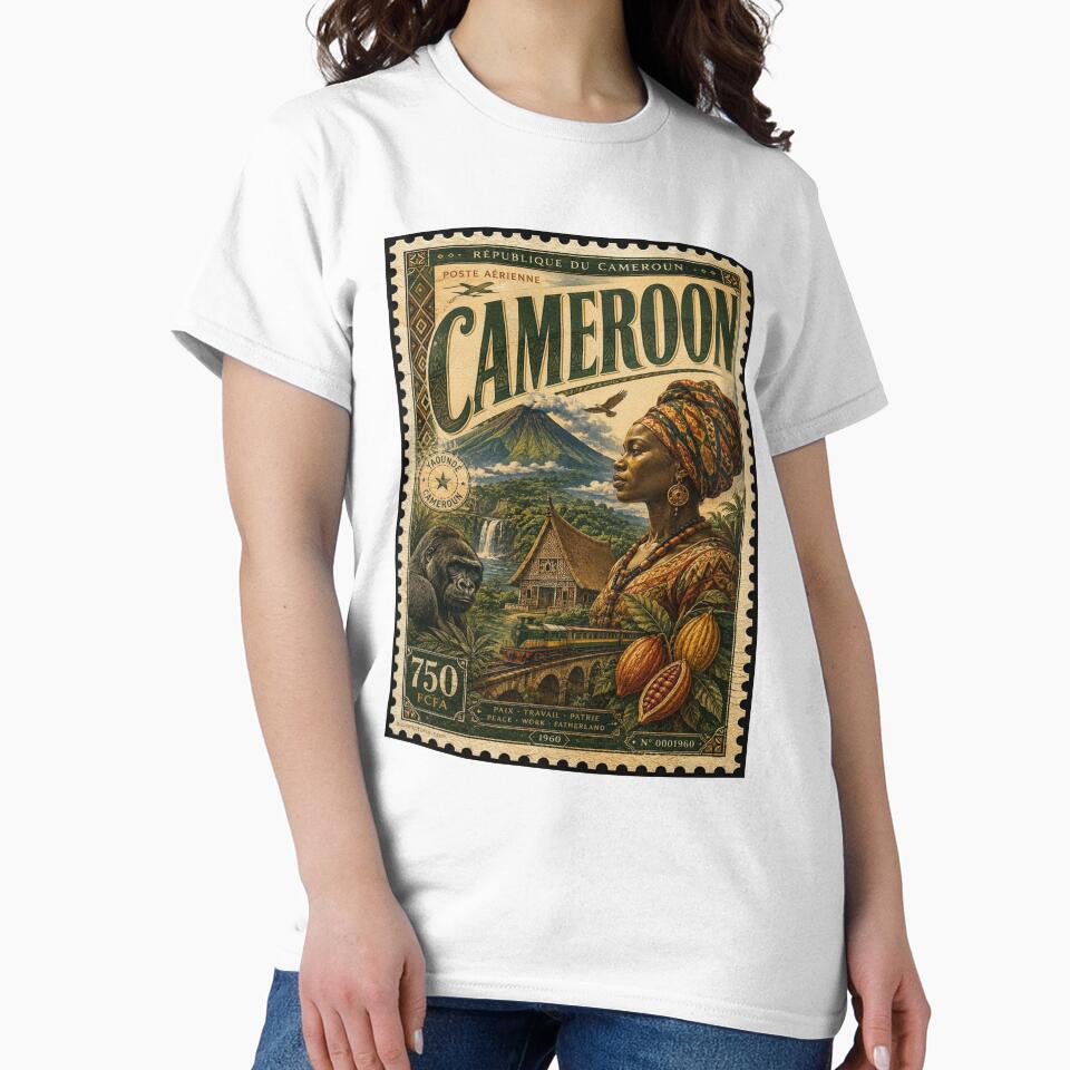 Travel Cameron Vintage Stamp by ernestbullone