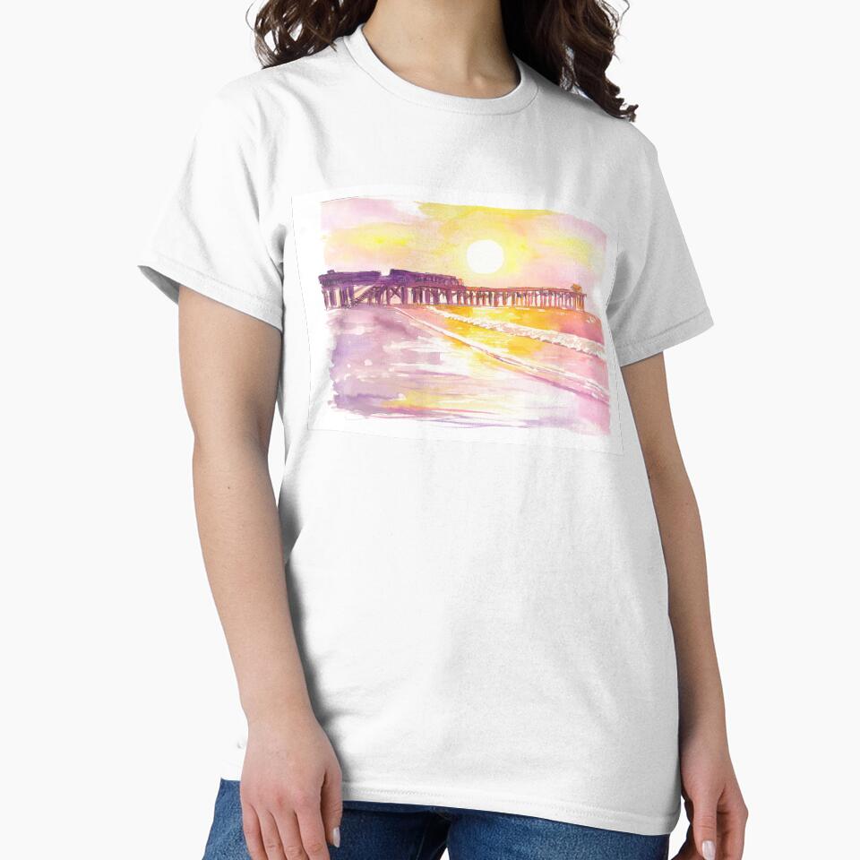 Cocoa Beach Pier Early Morning Sun in Florida Scene by artshop77