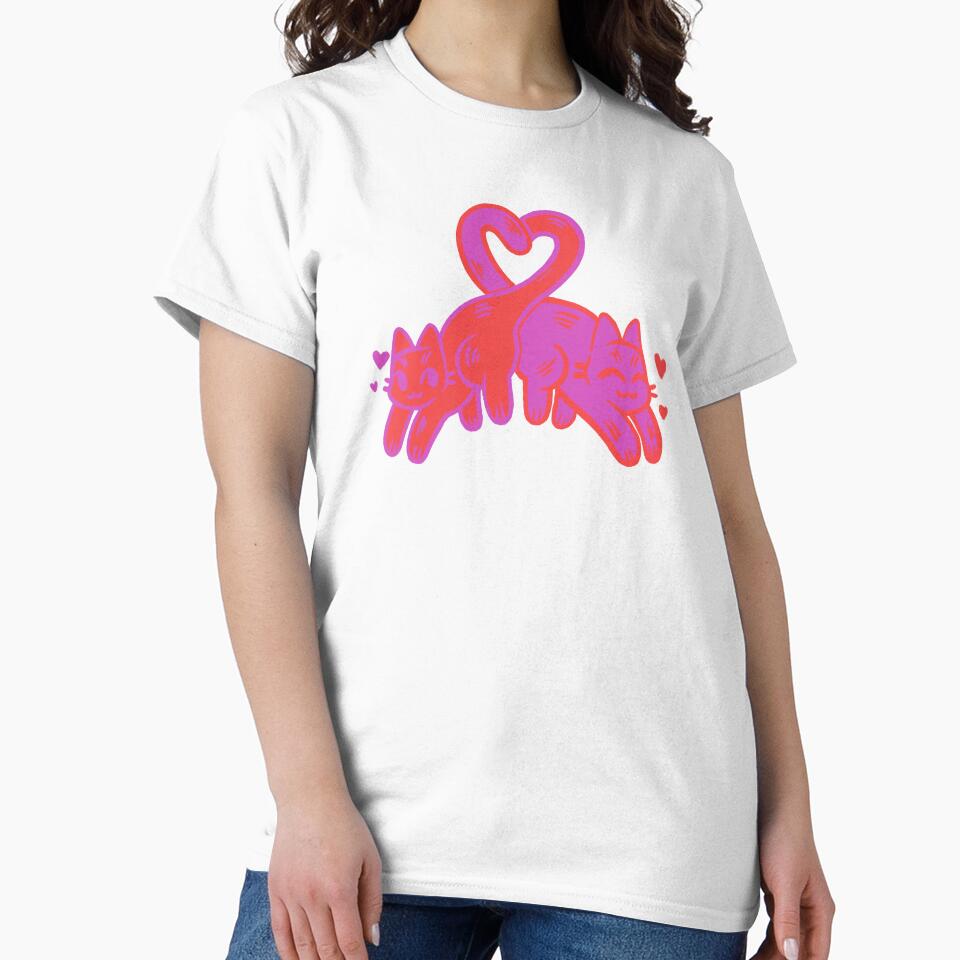Pink and red love cats by PeachieCenzie