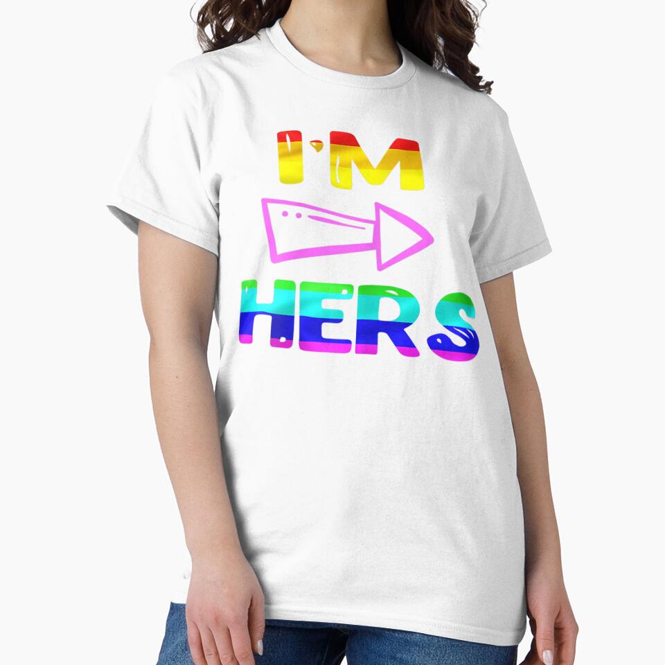 Lesbian Couple  Im Hers Matching Shes Mine Lgbt by HandAli