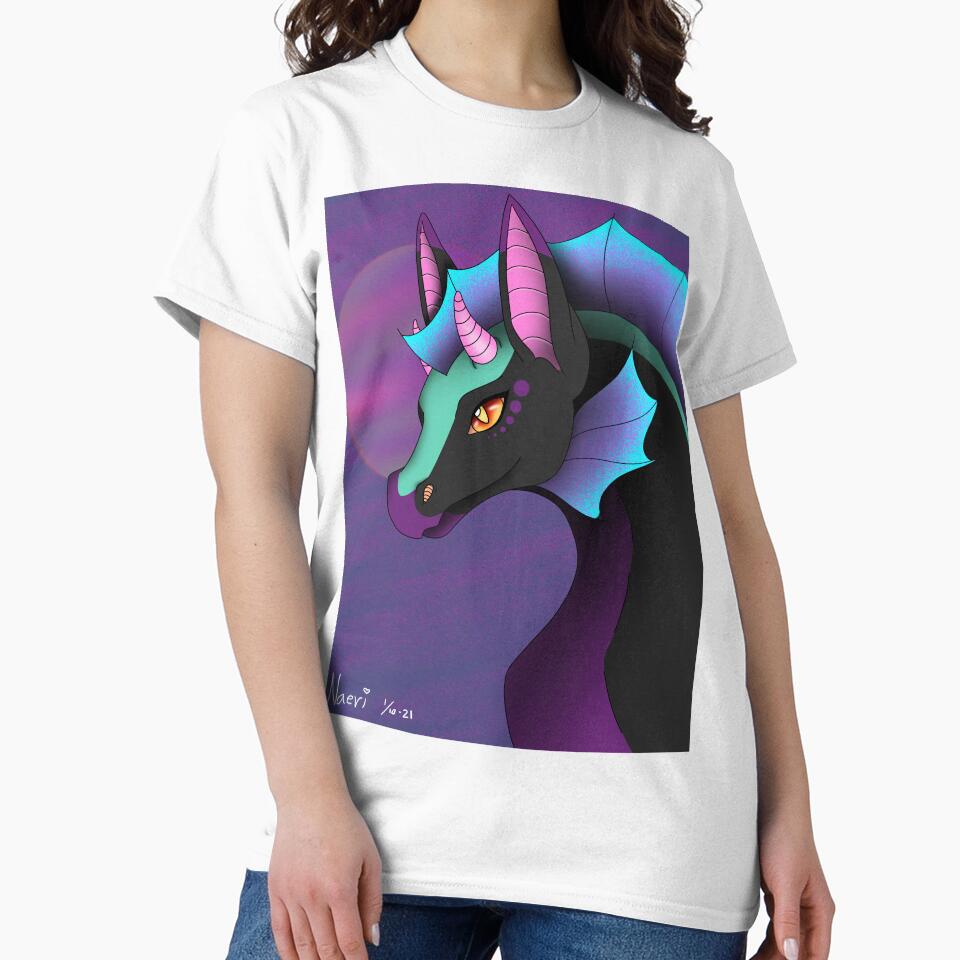 Black and Purple Dragon Princess by Andrew Gaia