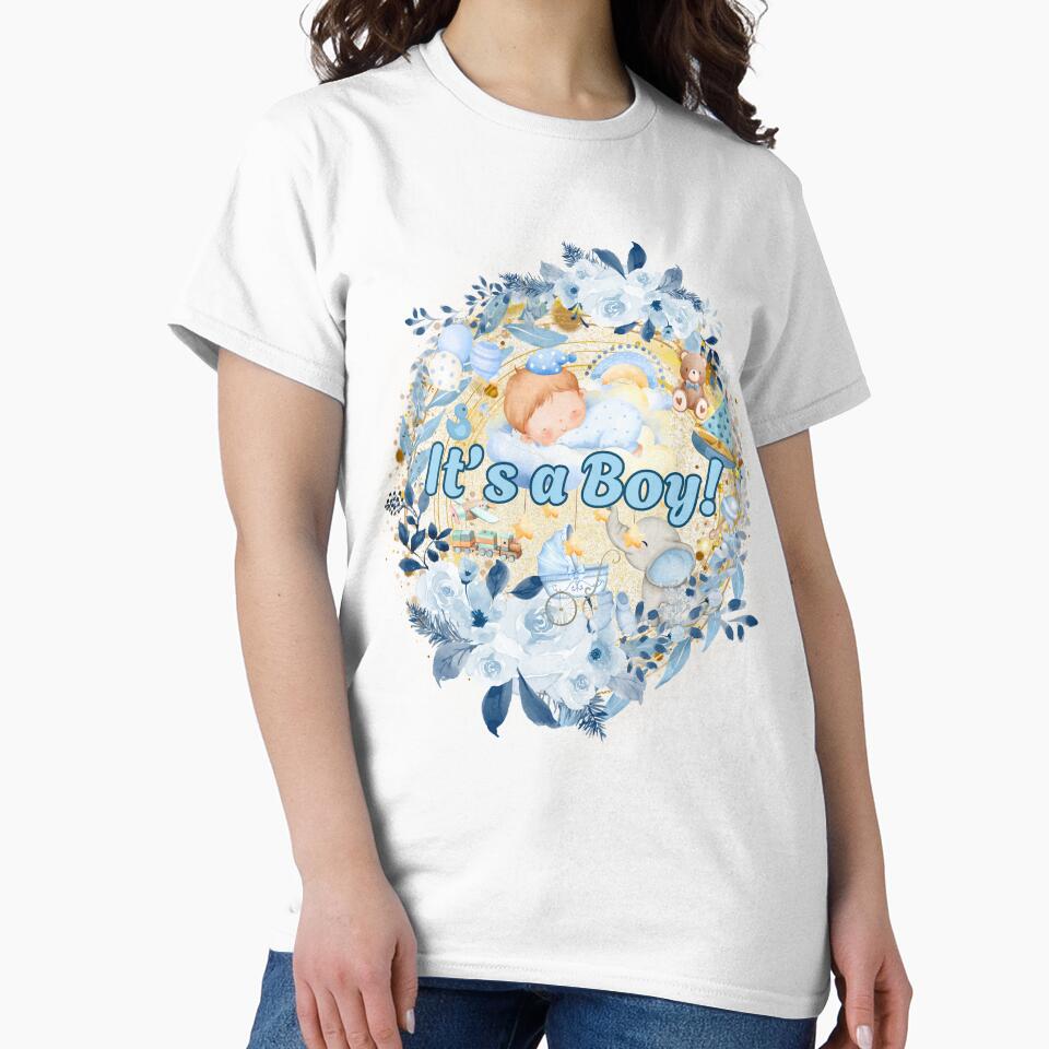 It's a Boy Baby Shower (Design for Shirts & more) by Liz Redbrake