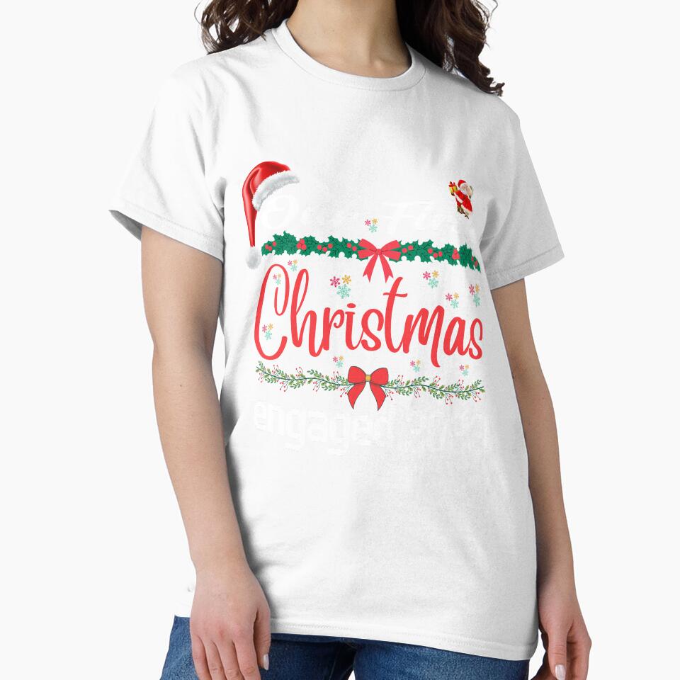 Our First Christmas Engaged 2023 Christmas Couple Matching by PrintItStudio
