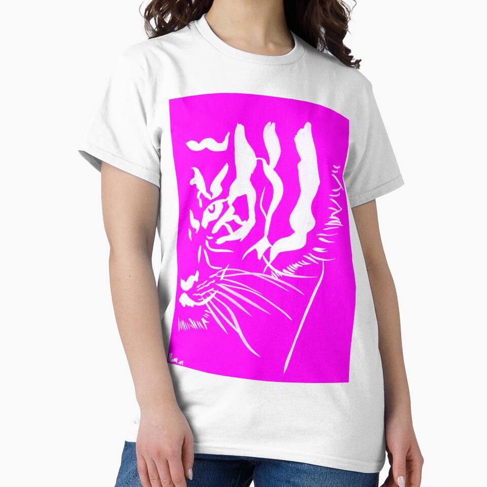 Eye of The Tiger - Pink & White by Niina  Niskanen