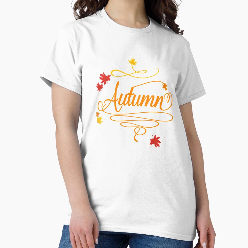 Fall Lovers Gift For Women Autumn Swirl With Leaves by Sapphire Star