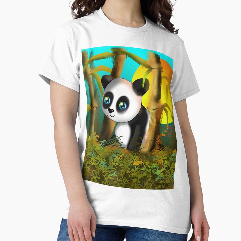 baby panda with bamboo by BeingNow