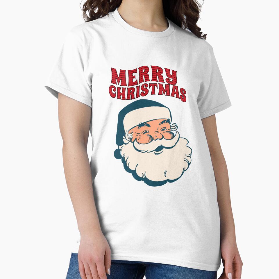 The classic is back: The Vintage Santa Portrait T-Shirt by Tedus Design