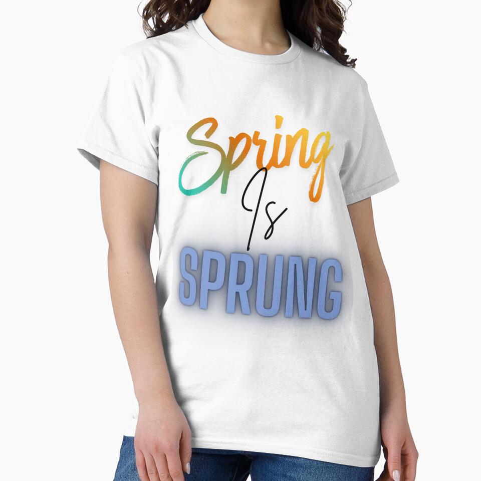 Spring Is Spring Colorful Typography Floral Season Quote by HANG ON STUDIO
