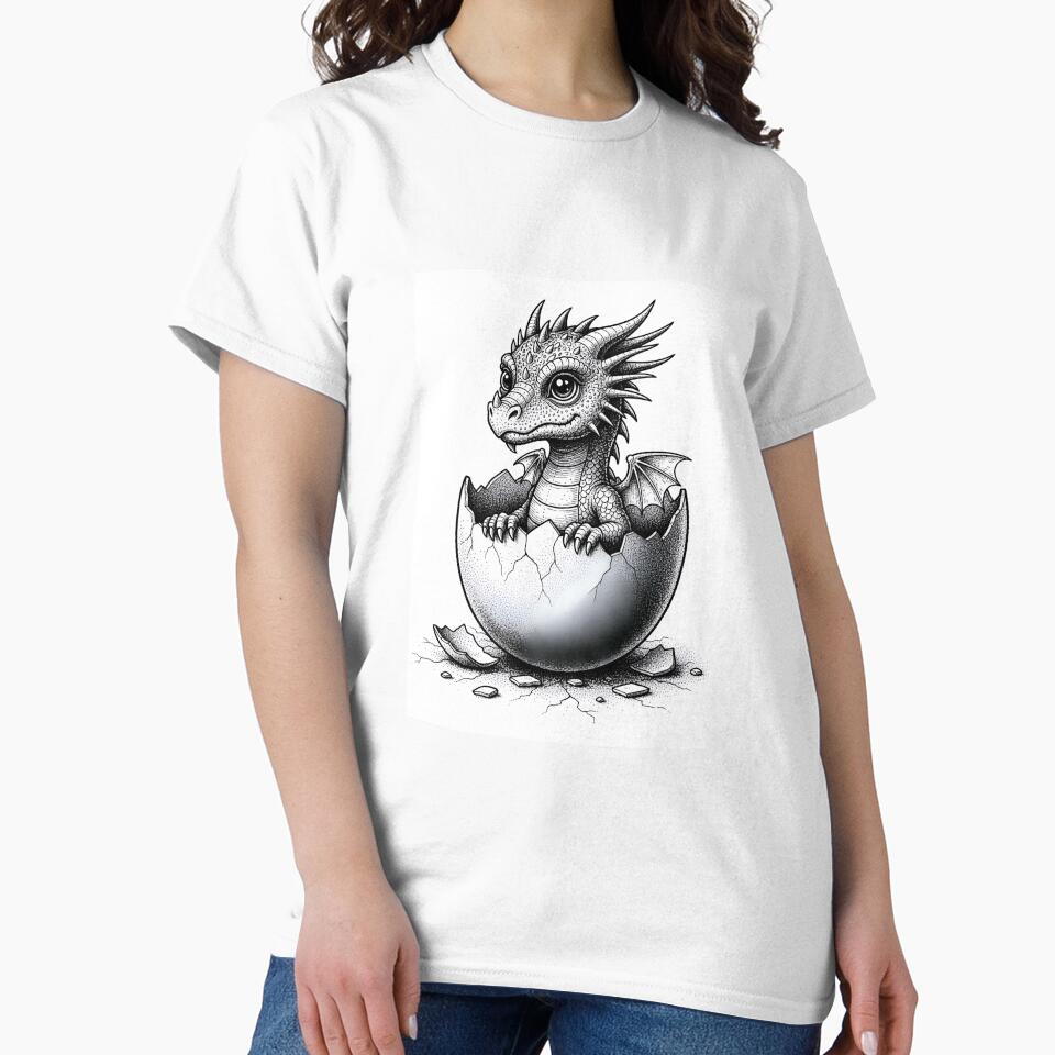Baby Dragon Hatching From Egg | Cute Fantasy Creature by DragonSerpent Ink