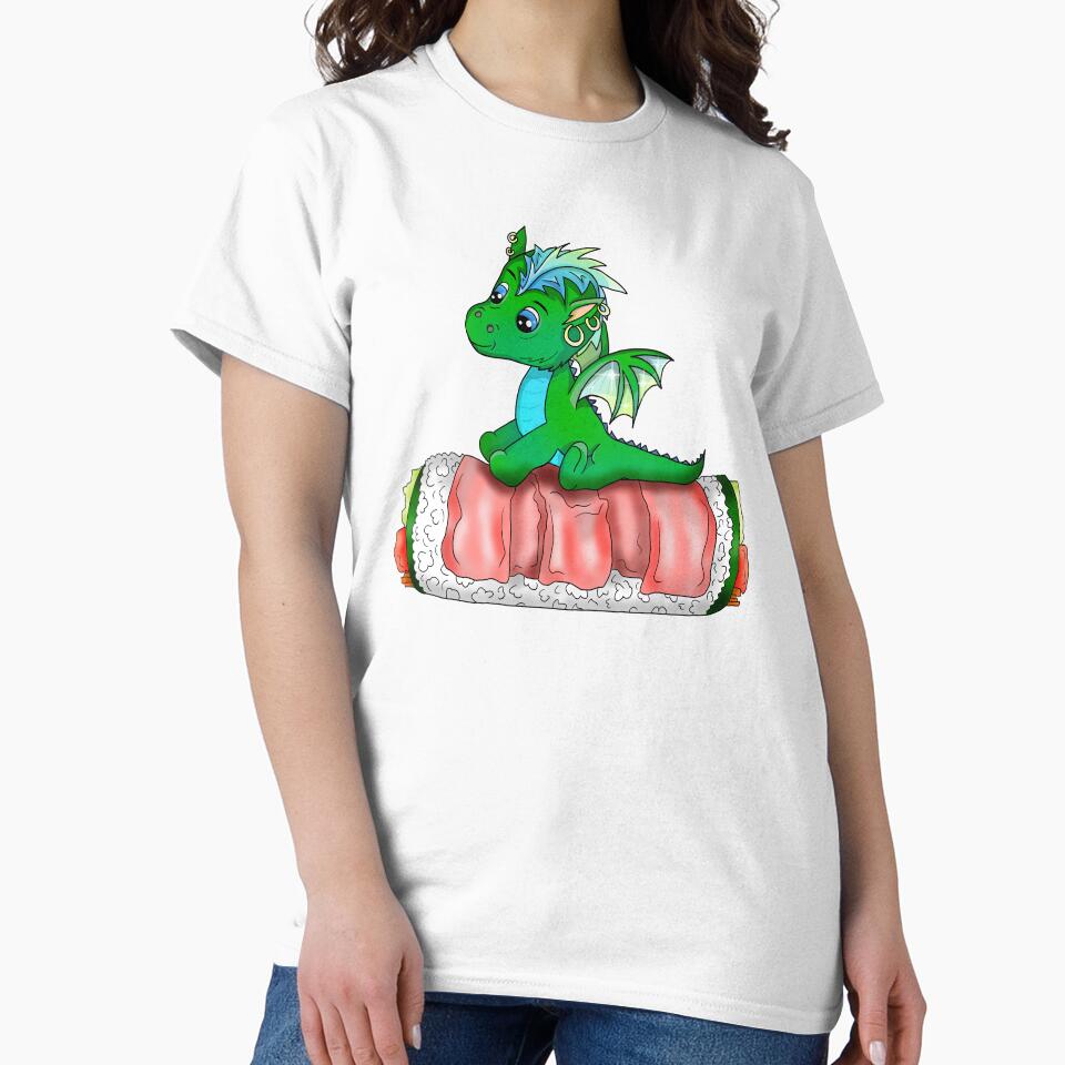 baby dragon sushi roll cartoon by CuisineCat