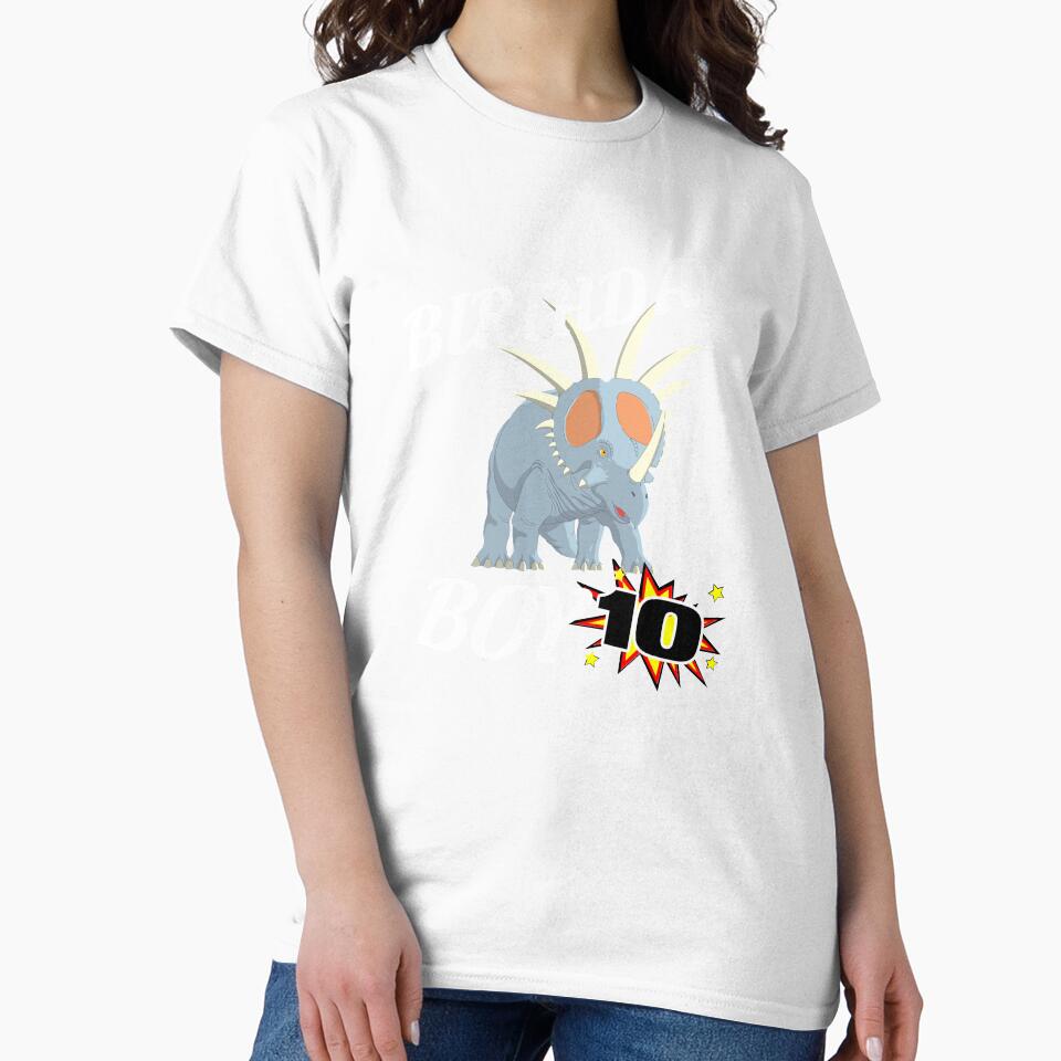10 Years Old Birthday Design Dinosaur Gift Design by drwigglebutts