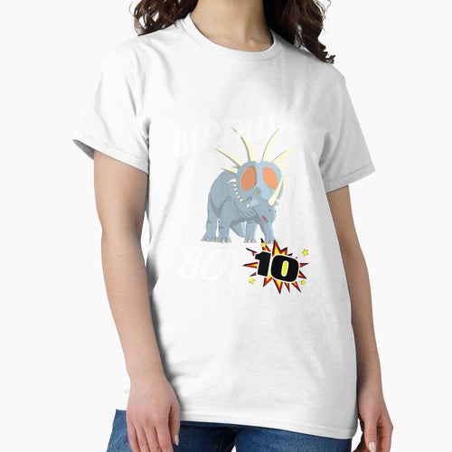 10 Years Old Birthday Design Dinosaur Gift Design by drwigglebutts