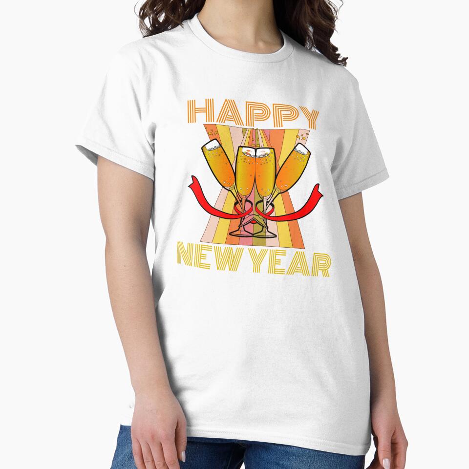 Happy New Year Retro Celebrate New Years Cheers by theflandonian