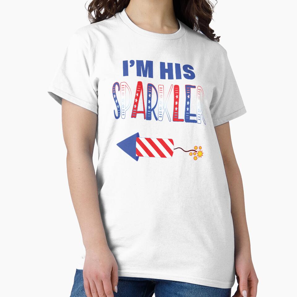 I'm His Sparkler 4th of July Couple Matching by Nzgiftsandmore